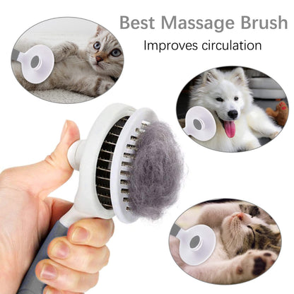 Pets Hair Grooming Massage Deshedding Cleaning Brush & Hair Remover Dog Cat Comb