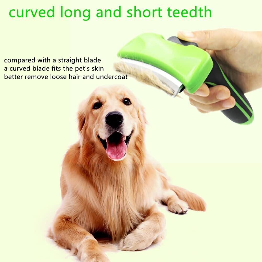 Pet Grooming Large Brush for Large Adult Dogs & Cats Shedding Tool Curved Brush