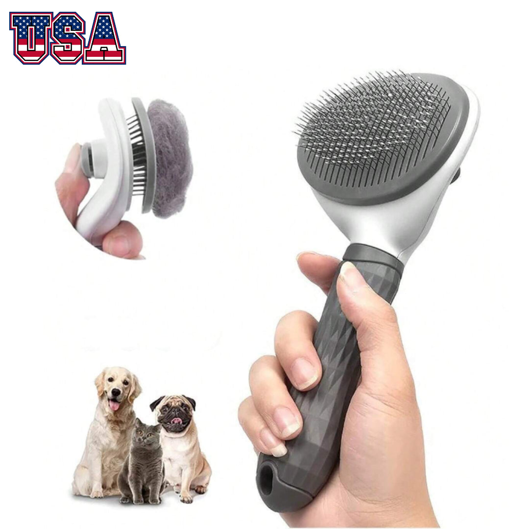 Pets Hair Grooming Massage Deshedding Cleaning Brush & Hair Remover Dog Cat Comb