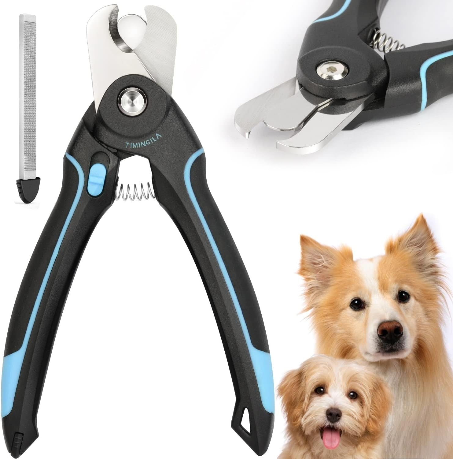 Dog Nail Clippers,Dog & Cat Pets Nail Clippers and Trimmer with Built-In Safety Guard to Avoid Over-Cutting Nails & Free Nail File,For Safe, Professional at Home Grooming